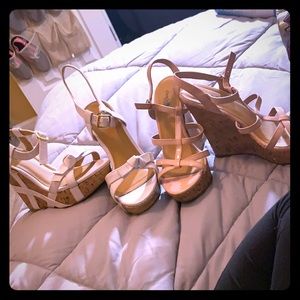 Charlotte Russe Cork wedge heels.